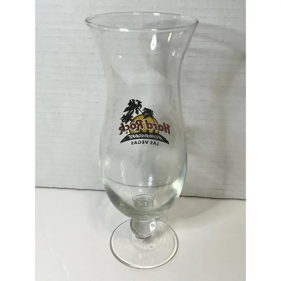 HARD ROCK CAFE Vegas & Maui‎ Tall Hurricane Glass Milkshake Cocktail Lager Beer - Picture 8 of 10